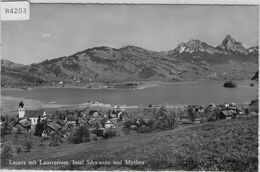 Lauerz Mit Lauerzersee, Insel Schwanau Und Mythen - Lauerz