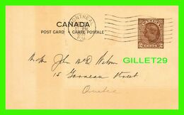 CANADA - ENTIERS POSTAUX  1939 - DESSIN À L'ENDOS - TIMBRE DE 2 CENTS - - 1903-1954 Rois