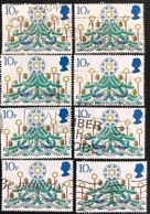 Great Britain - P2/28 - (°)used - 1980 -  Michel Nr. 856 - Kerstmis 8x - Collections