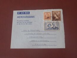 New Zelande    Aérograme  Du 16  09 1954   De Wanganui Pour Pont à Mousson - Storia Postale