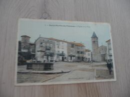 CPA 07 Ardèche Saint Martin De Valamas L'église Et La Place - Saint Martin De Valamas