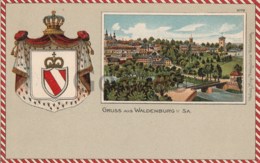 Germany - Gruss Aus Waldenburg - Saxony - Heraldry - Litho - Embossed - Waldenburg (Sachsen)