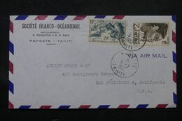 OCÉANIE - Enveloppe Commerciale De Papeete Pour Les Etats Unis En  1952 - L 69691 - Storia Postale