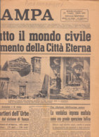 C2203 - Giornale LA STAMPA 21 Luglio 1943 - GUERRA/BOMBARDAMENTI ROMA - Italien