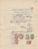 Facture - Jules Mativa - Fabrique De Timbres En Caoutchouc - Liège - 1930 - Artesanos