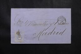 ESPAGNE - Lettre De Sevilla Pour Madrid En 1872 , Affranchissement Amédée 1er - L 70060 - Covers & Documents