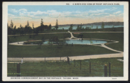 CPA - (Etats-Unis) A Bird's Eye View Of Point Defiance Park, Showing Commencement Bay In The Distance, Tacoma, Wash. - Tacoma