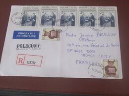 Pologne Lettre Recommandée 2004 De Lodz  Pour Troyes - Covers & Documents