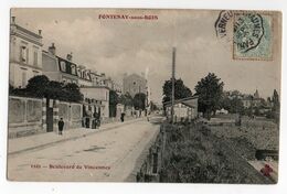 FONTENAY SOUS BOIS (VAL DE MARNE) * BOULEVARD DE VINCENNES * Carte N° 1101 * PONTS ET CHAUSSEES * SERVICE DES EGOUTS - Chevilly Larue