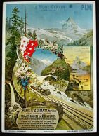 ZERMATT Le Mont Cervin Bahn Neubruck  Vallée De La Viège Werbung Chemin De Fer P.L.M. Künstler F. Hugo D'Alési - Viège