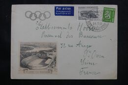 FINLANDE - Enveloppe Illustrée + Oblitération Des Jeux Olympiques De Helsinki En 1952 Pour La France - L 70568 - Lettres & Documents