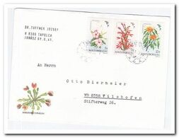 1991, Letter From Tapolca To Vilshofen Germany, Flowers - Lettres & Documents
