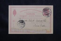 DANEMARK - Entier Postal Commercial ( Repiquage Au Verso ) De Copenhague Pour L 'Allemagne En 1899 - L 70662 - Interi Postali