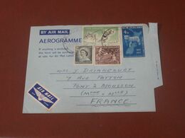 Nouvelle Zélande   Aérogramme  Avec Correspondance   Du 2 11  1958  De Wanganui Pour Pont à  Mousson - Storia Postale