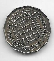 *great Britain 3 Pence 1955 Km 900   Xf - F. 3 Pence