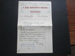 Rechnung 17.11.1908 Künzelsau P. Locher Buchdruckerei In Künzelsau Für Kirchenpflege Berlichingen - 1900 – 1949