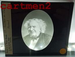 PLAQUE DE VERRE MICHEL-EUGENE CHEVREUL CHIMISTE SCIENTIFIQUE DIRECTEUR DE LA MANUFACTURE DES GOBELINS COULEURS ANGERS - Plaques De Verre