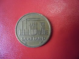 SARRE SAARLAND ZEHN FRANKEN 1954 10 FRANCS CU - ALU - Andere & Zonder Classificatie