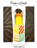 PUB PARFUM   ( RICCI-CLUB ) De " NINA RICCI "  1989  ( 4 ) - Zonder Classificatie