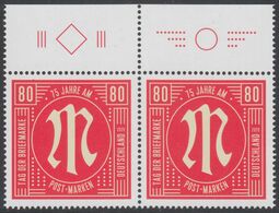 !a! GERMANY 2020 Mi. 3564 MNH Horiz.PAIR W/ Top Margins (b) - Philatelic Day; Reprint Of AM-Post-stamp - Ungebraucht