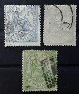 ESPANA ESPAGNE SPAIN 1874, Regence , 3 Timbres Yvert No 143,146,148, Obl TB Cote 66,50 - Oblitérés