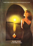 PUB PARFUM " MAGIE NOIRE " De " LANCOME " 1980  ( 8 ) - Zonder Classificatie