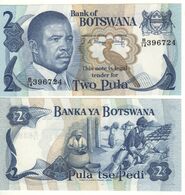 BOTSWANA   2  Pula    P7b  President Sir Ketumile  Masire -  Local Villagers At Back   (ND 1982 )  UNC - Botswana