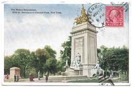 USA – The Maine Monument – 59th St. Entrance To Central Park – New York – A Stamp 2 Cents – Year 1923 - Parks & Gardens