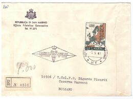 SAN MARINO - FDC - 1967 - EUROPA UNITA - RACC 0351 - CASERMA MARCONI - EDGARDO PICARDI - - Brieven En Documenten