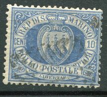 Repubblica Di San Marino - 1877 - 10 Centesimi Sass. 3 (o) - Usados
