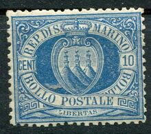 Repubblica Di San Marino - 1877 - 10 Centesimi Sass. 3 (senza Gomma) - Neufs