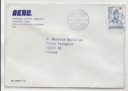 1953 - ENVELOPPE 1° LIAISON AERIENNE FINNAIR HELSINKI (FINLANDE) => PARIS - Storia Postale