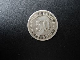 ALLEMAGNE * : 50 PFENNIG   1877 C    KM 6      TTB / TB+ - 50 Pfennig