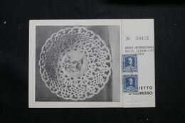 ITALIE - Fiscaux Sur Ticket D'entrée Du Musée De La Céramique  - L 71548 - Fiscale Zegels