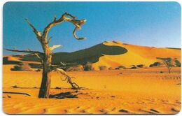 Namibia - Telecom Namibia - Tree In Desert, Chip Siemens S30, (Very SMALL Cn. NAEI Xxxxxxxx, Normal 0), 10$, Used - Namibië