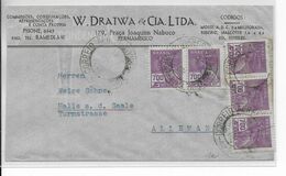 1935 - BRESIL - ENVELOPPE Par AVION De PERNAMBUCO => HALLE (ALLEMAGNE) - Lettres & Documents