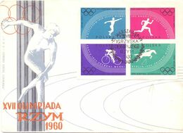 OLYMPIC GAMES 1960 COVER FDC POLAND   (SETT200107) - Hiver 1960: Squaw Valley