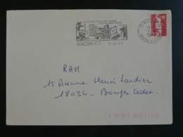 71 Saone Et Loire Macon Collège Pasteur 1991 - Flamme Sur Lettre Postmark On Cover - Louis Pasteur