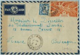 91224 -  INDOCHINE - Postal History - AIRMAIL  COVER  To FRANCE 1947 - Brieven En Documenten