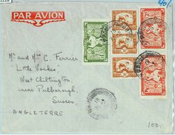 91228 -  INDOCHINE - Postal History - AIRMAIL  COVER  To  ENGLAND  1949 - Brieven En Documenten