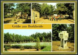 E0228 - Borkheide Grüße Aus Eilsendung Ferienlager VEB Industriemontagen Merseburg - Bild Und Heimat Reichenbach - Brück