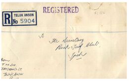 (M 22) Malaya Registered Cover - 1953 (stamps Are At Back Of Cover) R Nº5904 - Otros & Sin Clasificación