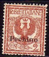 PECHINO 1918 - 1919 SOPRASTAMAPTO D'ITALIA ITALY OVERPRINTED NUOVO VALORE CENT. 1c SU 2c MNH BEN CENTRATO - Pékin