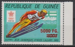 Guinée Guinea 2009 Mi. 6765 Surchargé Overprint Winter Olympic Games Calgary 1988 Vancouver 2010 Jeux Olympiques Ski - Hiver 1988: Calgary