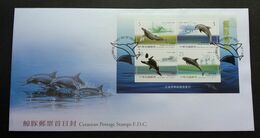 Taiwan Cetacean 2002 Whale Dolphin Ocean Marine Underwater Life (FDC) *see Scan - Lettres & Documents