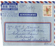 (N 9) New Zealand Aerogramme Posted To Australia (1967 ?) - Autres & Non Classés
