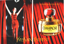 PUB PARFUM   ( CHAMPAGNE  ) De " YVES SAINT LAURENT " 1992  ( 1 ) - Zonder Classificatie