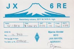 1983. Jan Mayen. Radio-card JAN MAYEN NORWAY. BEERENBERG VULCANO 2277 M HIGH.  () - JF365603 - Sonstige & Ohne Zuordnung