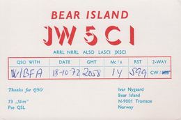 1972. BEAR ISLAND. Radio-card BEAR ISLAND. N-9001 TROMSOE () - JF365618 - Sonstige & Ohne Zuordnung