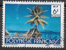 POLINESIA FRANCESE - 1979 - PAESAGGIO -INC. DELRIEU - USATO (YVERT 137 - MICHEL 283IA) - Oblitérés